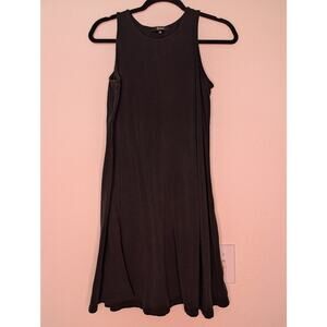 Quince Women's Black Midi Tank Dress M Boho Flowy Chic Casual Timeless